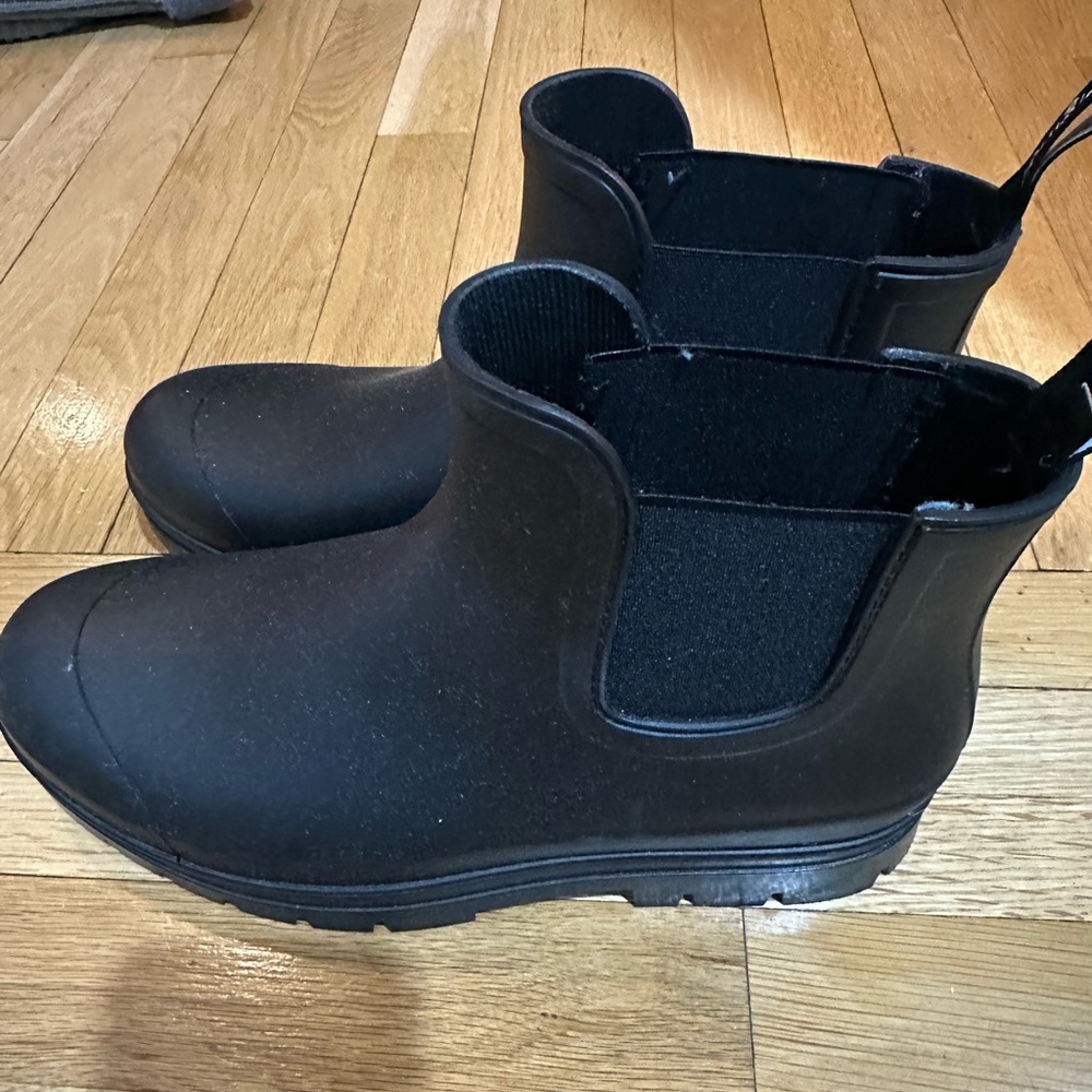 Black Ankle Rain Boots